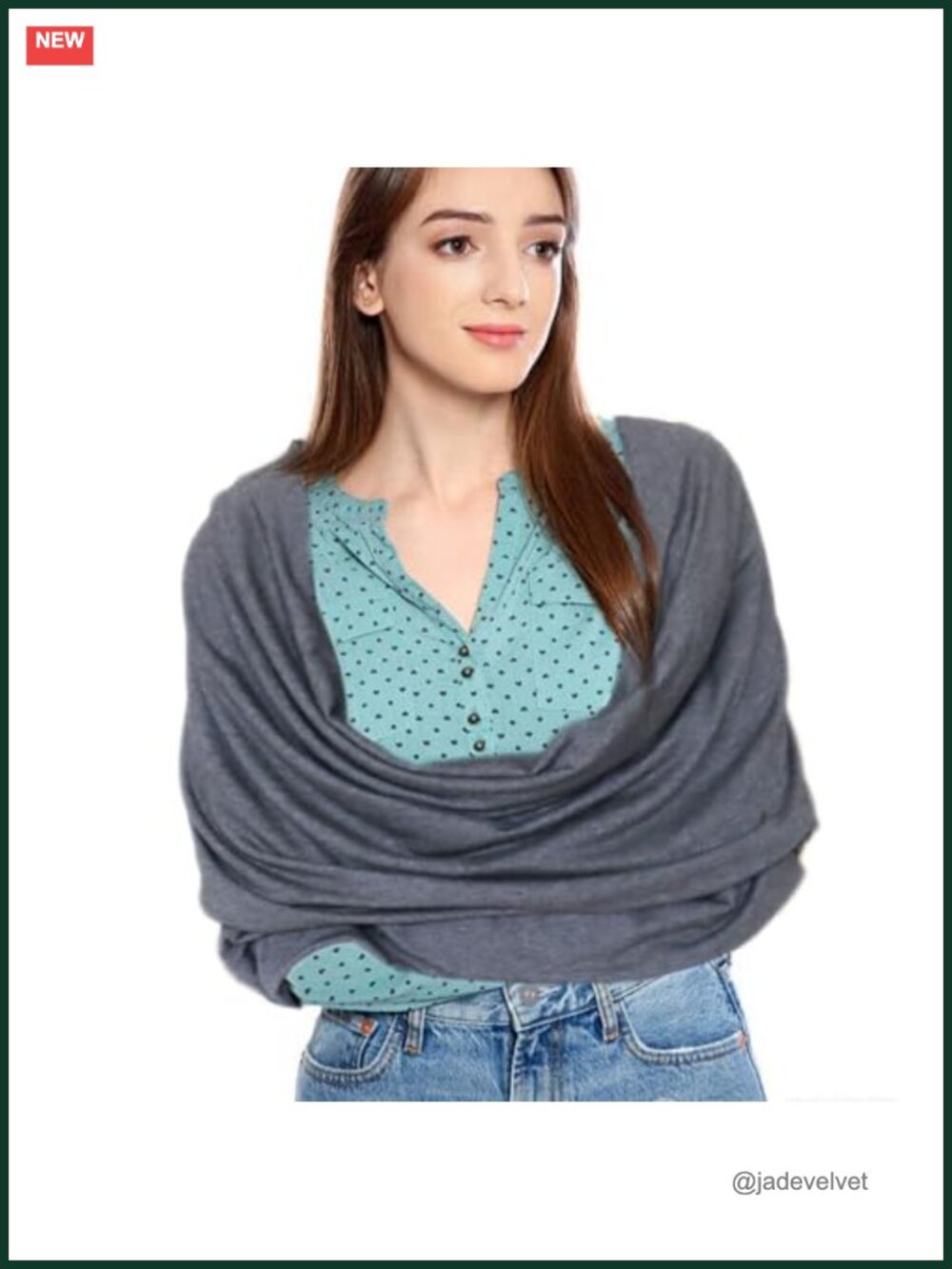 Travel Infinity Scarf with Pockets, Convertible Blanket Wrap, Soft Stretch
